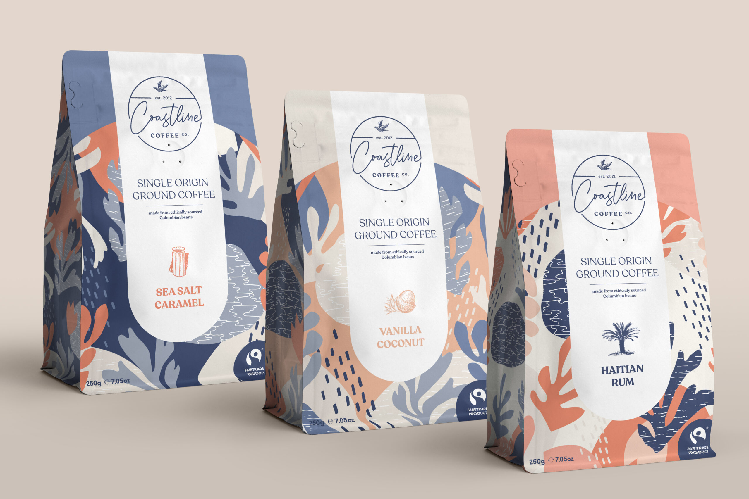 rowena leanne illustration coffee packaging design