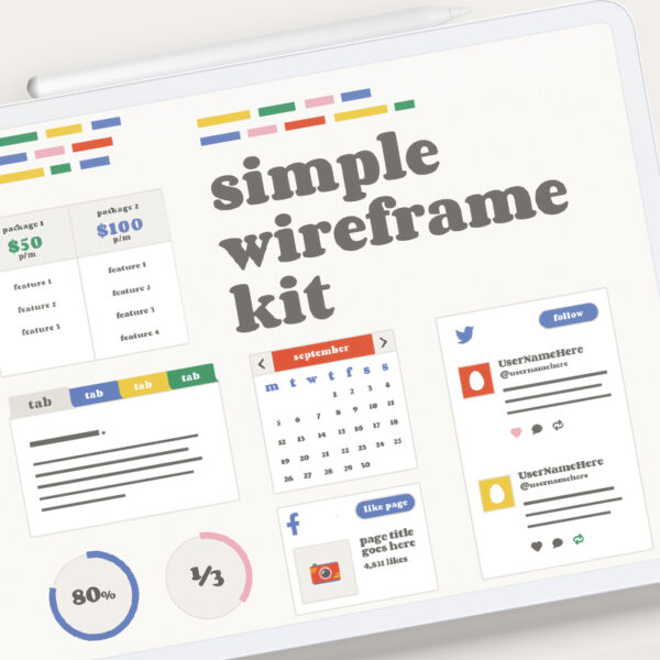 Simple wireframe kit